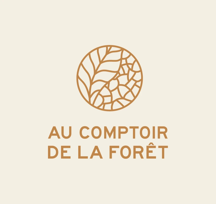 Au comptoir de la forêt identité visuelle logo